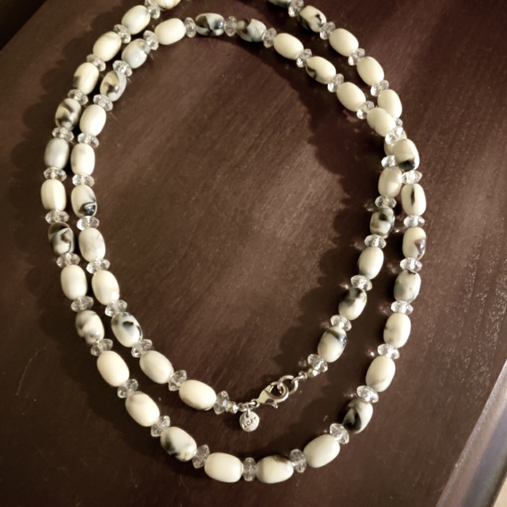 LOFT beaded necklace, 38" in length
